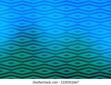 Light Blue, Green vector cover in polygonal style. Illustration with set of colorful triangles. Template for wallpapers.