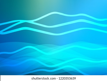 Light Blue, Green vector cover with long lines. Modern geometrical abstract illustration with staves. The pattern can be used for websites.
