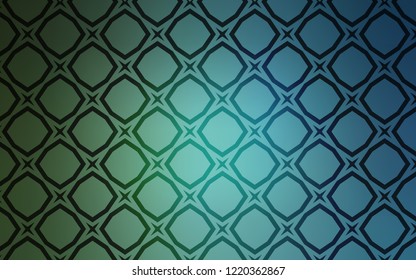 Light Blue, Green vector cover with small and big stars. Decorative illustration with stars on abstract template. Pattern for websites, landing pages.