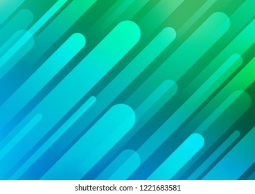 Light Blue, Green vector cover with long lines. Modern geometrical abstract illustration with staves. Smart design for your business advert.