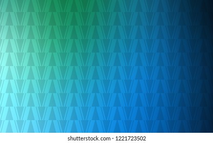 Light Blue, Green vector cover with polygonal style. Illustration with set of colorful triangles, lines. Modern template for landing page.