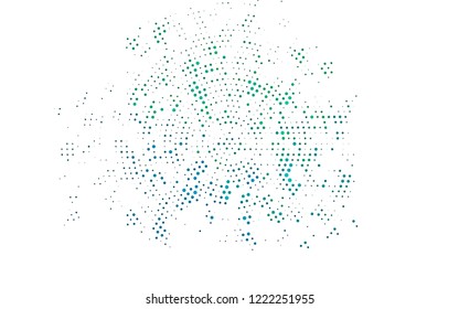Light Blue, Green vector cover with spots. Glitter abstract illustration with blurred drops of rain. Pattern for ads, leaflets.