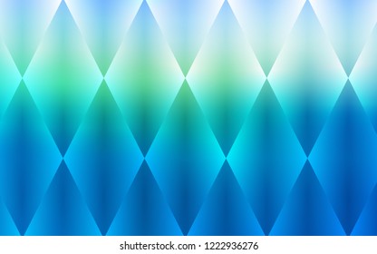 Light Blue, Green vector cover in polygonal style. Beautiful illustration with rectangles and squares. Smart design for your business advert.