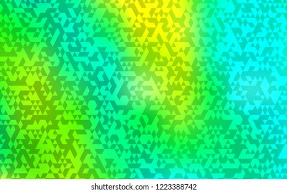Light Blue, Green vector cover in polygonal style. Decorative design in abstract style with triangles. Pattern can be used for websites.