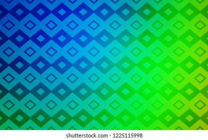 Light Blue, Green vector cover in polygonal style. Abstract gradient illustration with rectangles. Best design for your ad, poster, banner.