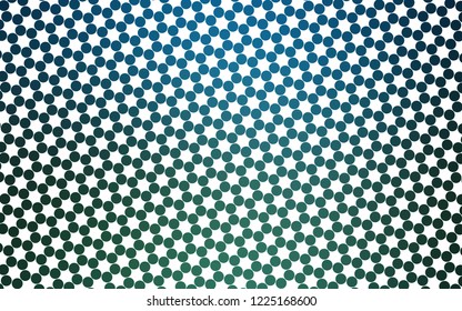 Light Blue, Green vector cover with spots. Blurred decorative design in abstract style with bubbles. Pattern for beautiful websites.