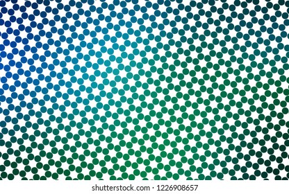 Light Blue, Green vector cover with spots. Abstract illustration with colored bubbles in nature style. Design for business adverts.