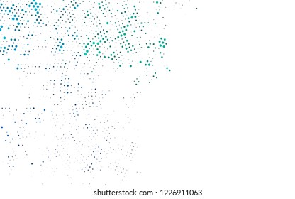 Light Blue, Green vector cover with spots. Blurred bubbles on abstract background with colorful gradient. Design for business adverts.