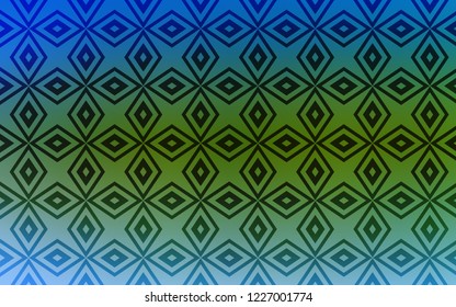 Light Blue, Green vector cover in polygonal style. Abstract gradient illustration with rectangles. Modern template for your landing page.