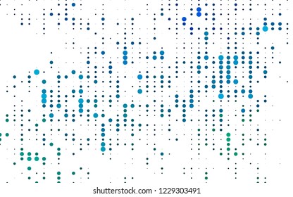 Light Blue, Green vector cover with spots. Blurred bubbles on abstract background with colorful gradient. Template for your brand book.