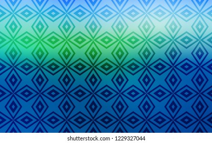 Light Blue, Green vector cover in polygonal style. Abstract gradient illustration with rectangles. Pattern for busines ad, booklets, leaflets