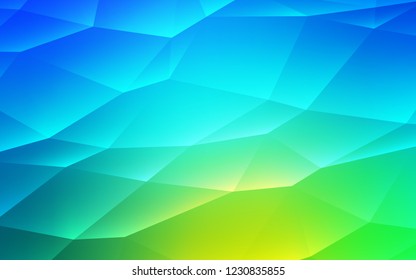 Light Blue, Green vector cover in polygonal style. Triangles on abstract background with colorful gradient. Pattern can be used for websites.