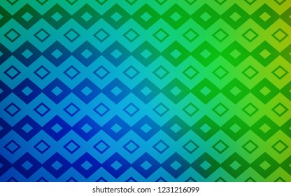 Light Blue, Green vector cover in polygonal style. Rectangles on abstract background with colorful gradient. Smart design for your business advert.