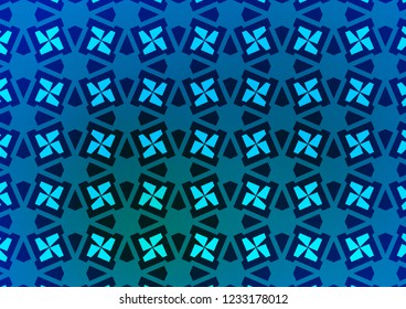 Light Blue, Green vector cover in triangles, cubes. Abstract gradient illustration with triangles, cubes. Pattern for commercials.