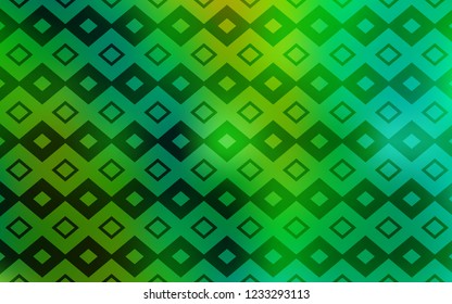Light Blue, Green vector cover in polygonal style. Beautiful illustration with rectangles and squares. Best design for your ad, poster, banner.