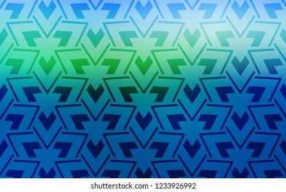 Light Blue, Green vector cover with polygonal style. Glitter abstract illustration with triangular shapes. Pattern for websites.