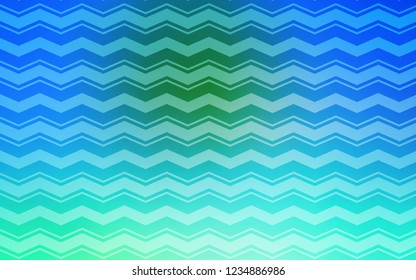 Light Blue, Green vector cover with stright stripes. Colorful shining illustration with lines on abstract template. Best design for your ad, poster, banner.