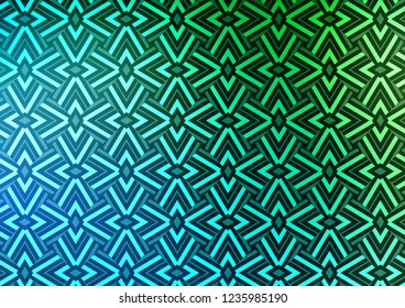 Light Blue, Green vector cover in polygonal style. Glitter abstract illustration with triangular shapes. Best design for your ad, poster, banner.