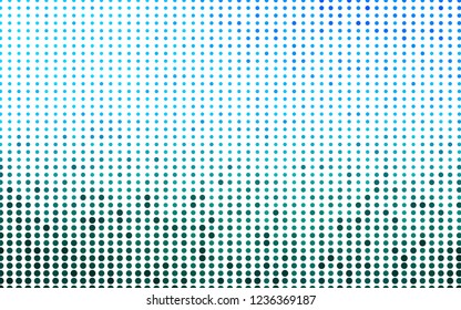 Light Blue, Green vector cover with spots. Glitter abstract illustration with blurred drops of rain. Pattern of water, rain drops.
