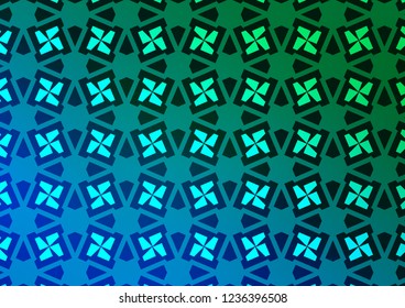 Light Blue, Green vector cover in triangles, cubes. Abstract illustration with colorful lines, cubes. Modern template for your landing page.