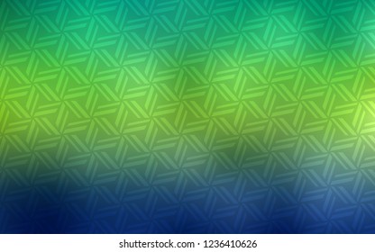 Light Blue, Green vector cover with polygonal style. Glitter abstract illustration with triangular shapes. Best design for your ad, poster, banner.