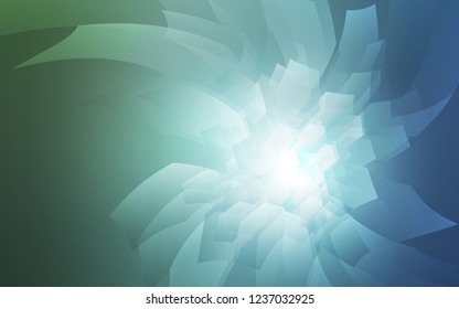 Light Blue, Green vector cover with set of hexagons. Design in abstract style with hexagons. New design for website's poster, banner.