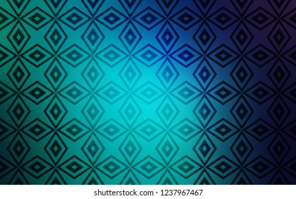 Light Blue, Green vector cover in polygonal style. Decorative design in abstract style with rectangles. Pattern for busines ad, booklets, leaflets