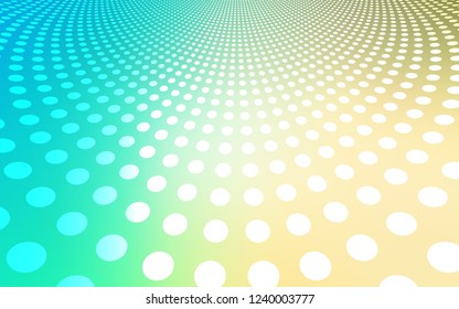 Light Blue, Green vector cover with spots. Blurred bubbles on abstract background with colorful gradient. Pattern can be used as texture of wallpapers.
