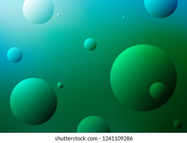 Light Blue, Green vector cover with spots. Illustration with set of shining colorful abstract circles. New design for ad, poster, banner of your website.