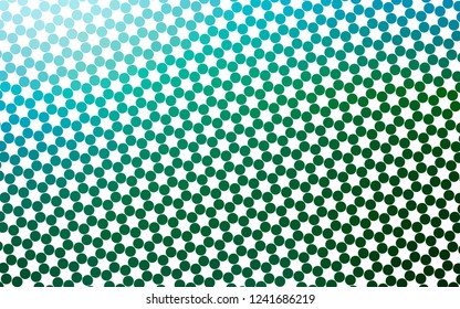 Light Blue, Green vector cover with spots. Illustration with set of shining colorful abstract circles. Design for business adverts.