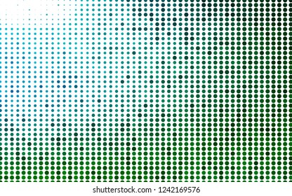 Light Blue, Green vector cover with spots. Blurred bubbles on abstract background with colorful gradient. Design for posters, banners.