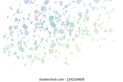 Light Blue, Green vector cover with long lines. Glitter abstract illustration with colored sticks. Smart design for your business advert.