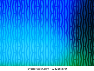 Light Blue, Green vector cover with long lines. Modern geometrical abstract illustration with staves. The template can be used as a background.