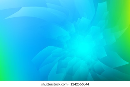 Light Blue, Green vector cover with set of hexagons. White background with colorful hexagons. Pattern for ads, leaflets.