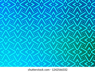 Light Blue, Green vector cover in polygonal style. Decorative design in abstract style with triangles. Pattern for commercials.