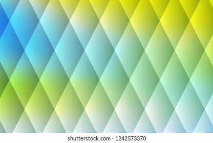 Light Blue, Green vector cover in polygonal style. Beautiful illustration with rectangles and squares. Pattern for busines ad, booklets, leaflets