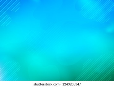 Light Blue, Green vector cover with long lines. Decorative shining illustration with lines on abstract template. The pattern can be used for websites.