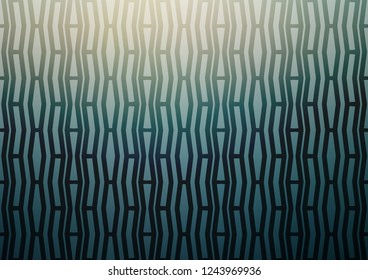 Light Blue, Green vector cover with long lines. Glitter abstract illustration with colored sticks. Best design for your ad, poster, banner.