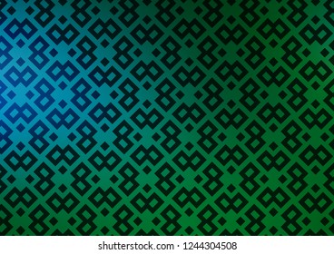 Light Blue, Green vector cover in polygonal style. Abstract gradient illustration with rectangles. Pattern can be used for websites.