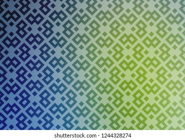 Light Blue, Green vector cover in polygonal style. Illustration with set of colorful rectangles. Pattern for commercials.