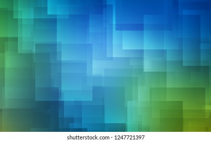Light Blue, Green vector cover with stright stripes. Blurred decorative design in simple style with lines. Template for your beautiful backgrounds.