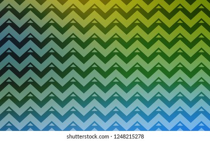 Light Blue, Green vector cover with polygonal style. Triangles on abstract background with colorful gradient. Template for wallpapers.