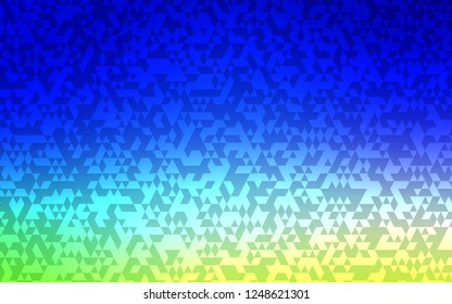 Light Blue, Green vector cover in polygonal style. Modern abstract illustration with colorful triangles. Best design for your ad, poster, banner.