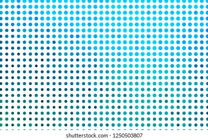 Light Blue, Green vector cover with spots. Illustration with set of shining colorful abstract circles. Pattern of water, rain drops.