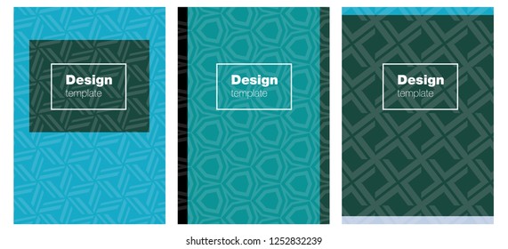 Light Blue, Green vector cover for notebooks. Abstract booklet on colored background with gradient. Pattern notebooks, journals.
