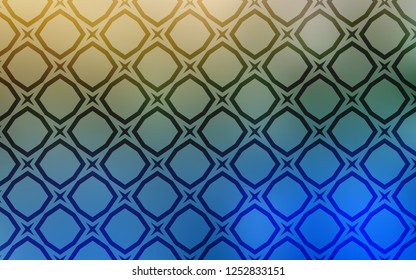 Light Blue, Green vector cover with small and big stars. Decorative illustration with stars on abstract template. Best design for your ad, poster, banner.