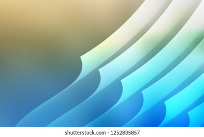 Light Blue, Green vector cover with stright stripes. Decorative shining illustration with lines on abstract template. Smart design for your business advert.