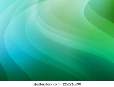 Light Blue, Green vector cover with long lines. Blurred decorative design in simple style with lines. Smart design for your business advert.