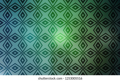 Light Blue, Green vector cover in polygonal style. Glitter abstract illustration with rectangular shapes. Best design for your ad, poster, banner.