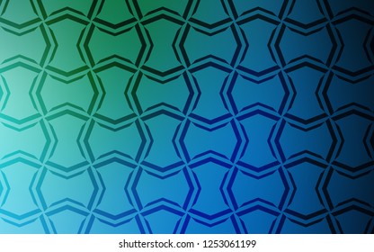 Light Blue, Green vector cover with stright stripes. Modern geometrical abstract illustration with Lines. Smart design for your business advert.